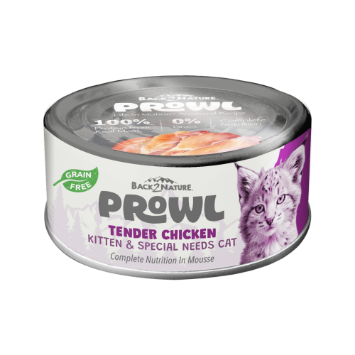 Back2Nature - Prowl #CP009 Kitten & Special Needs Cat ((Tender Chicken)) in Mousse Grain Free 嫩滑雞肉貓罐 幼貓慕絲 無穀物主食罐 70g